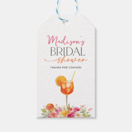 Love at First Spritz Bridal Shower Favor Tags Crop Geschenkanhänger