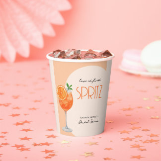 Love At First Spritz Citrus Chic SIP Pfirsich DIY Pappbecher