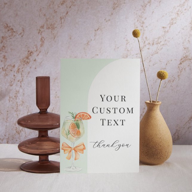 Love At First Spritz Custom Bridal Shower Sign Karte (Von Creator hochgeladen)