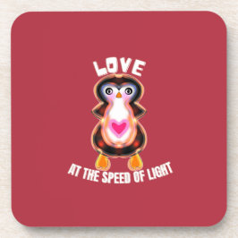 Love at the Speed of Light Penguin Gift Getränkeuntersetzer