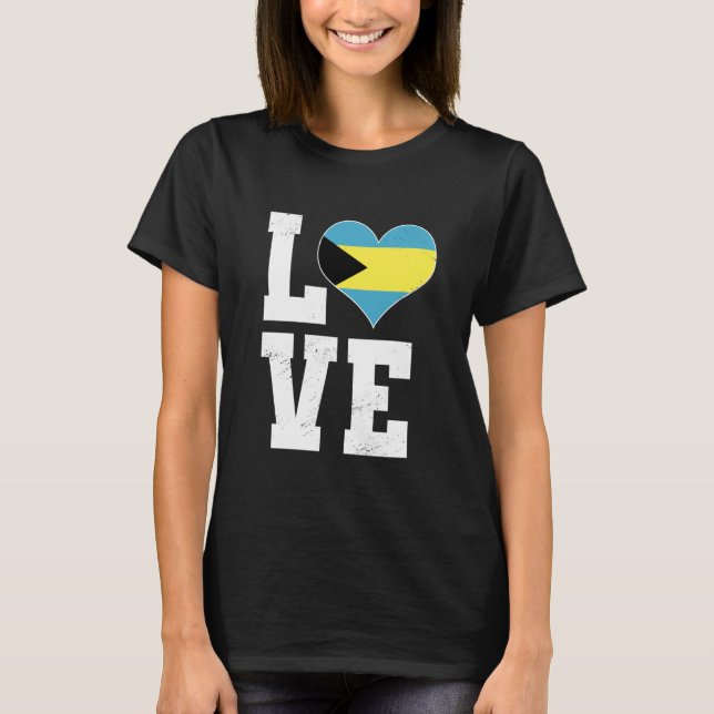 Love Bahamas Bahamian Vacation Dress T-Shirt (Vorderseite)