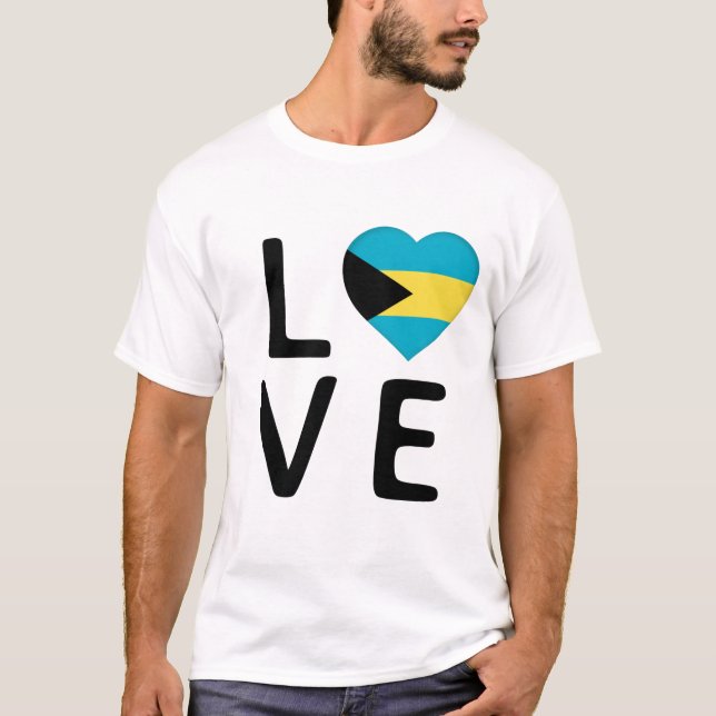 Love - Bahamas Flag T-Shirt (Vorderseite)