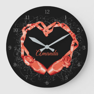 Love Ballet (Personalized) Große Wanduhr