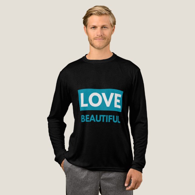 Love beautiful Tri-Blend shirt (Volle Vorderseite)