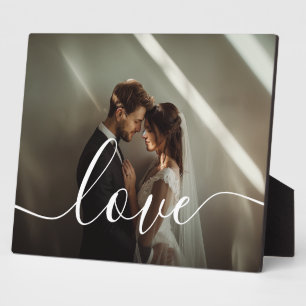 'Love' Benutzerdefiniertes Paar-Foto Fotoplatte