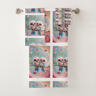 Love Bird Handtuch Badhandtuch Set