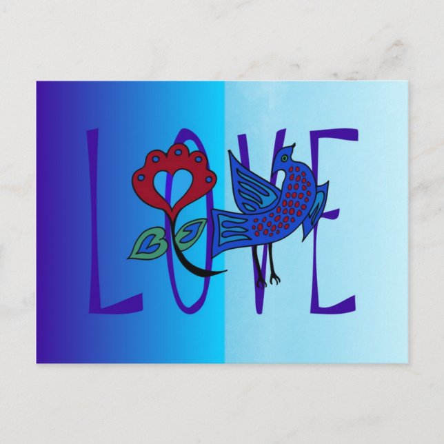Love Bird Postkarte (Vorderseite)