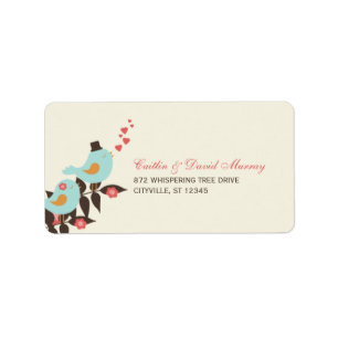 Love Birds Address Labels Adressaufkleber