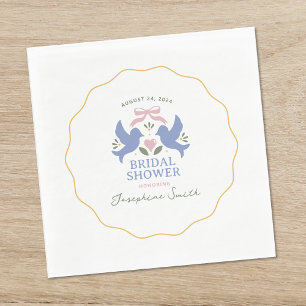 Love Birds Brautparty Serviette
