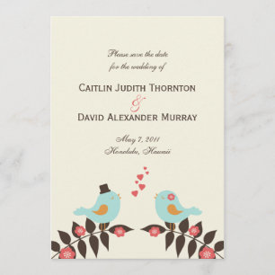 Love Birds Card Save The Date