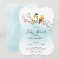 Love Birds Couple Baby Dusche Einladung