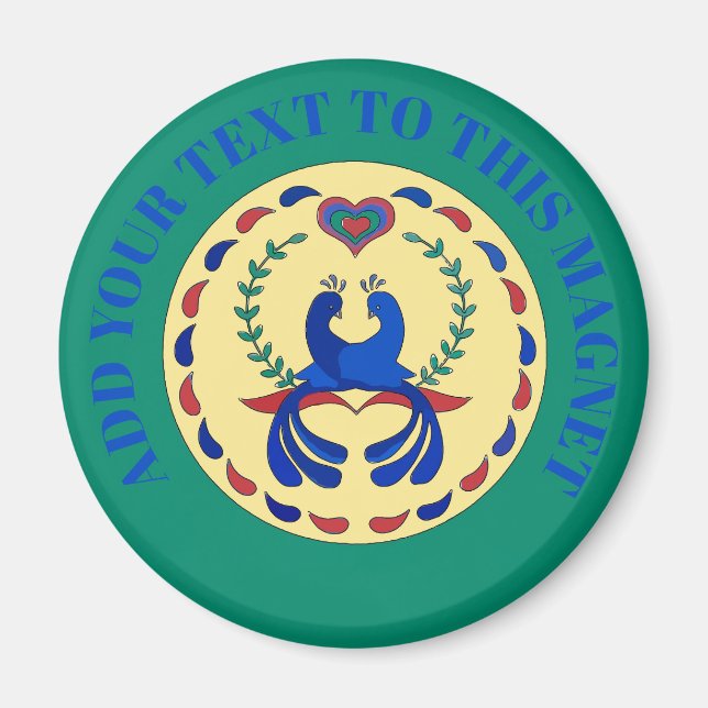 Love Birds Hex Sign Dutch Magnet (Vorne)