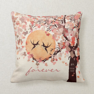 Love Birds - Hochzeit im Herbst Jubiläum Pillow Kissen