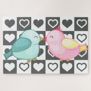 Love Birds Jigsaw Puzzle Herz