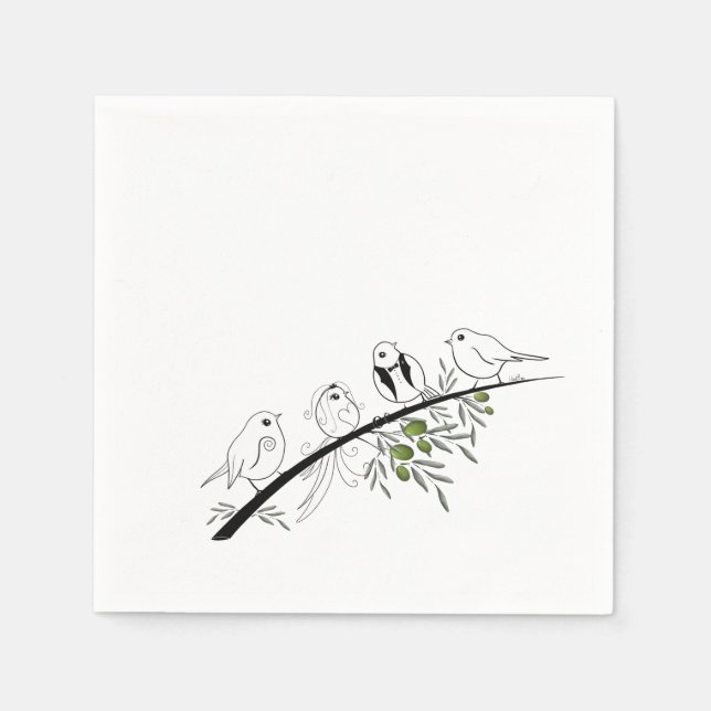 Love Birds Napkins Serviette (Vorderseite)