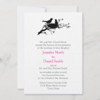 Love Birds Nest Silhouette Hochzeit Einladungen