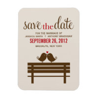 Love Birds on Park Bench Wedding