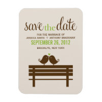 Love Birds on Park Bench Wedding