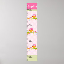 Love Birds & Owl Branch Growth Chart Behielt auf 8