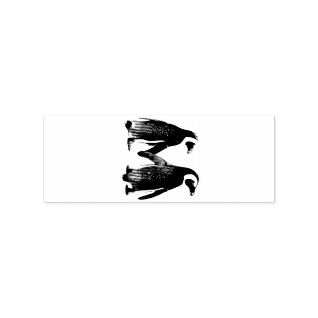 Love Birds Penguin Couple Thunder_Cove Gummistempel (Prägung)