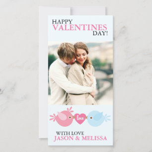 Love Birds Photo Valentine's Day Feiertagskarte