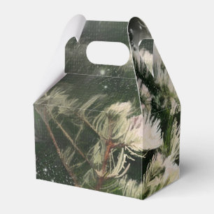 Love Birds + Pine Tree Night Wedding Custom Gefall Geschenkschachtel