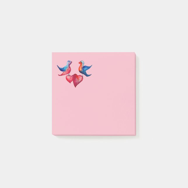 Love Birds Post-it Notes Post-it Klebezettel (Vorderseite)