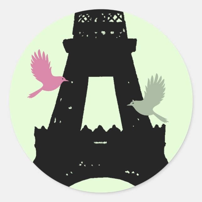 Love Birds Sticker (grün) (Vorderseite)