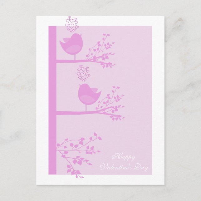 Love Birds Valentinstag Postkarten (Vorderseite)