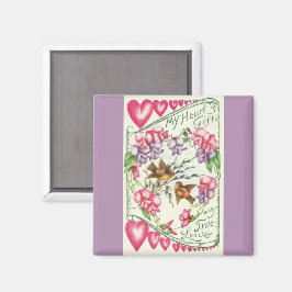 Love Birds Vintag Valentine's Day Magnet