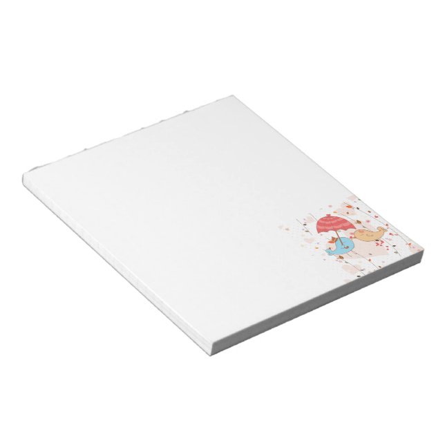 Love Birds Wedding Valentines Notizblock (angewinkelt)