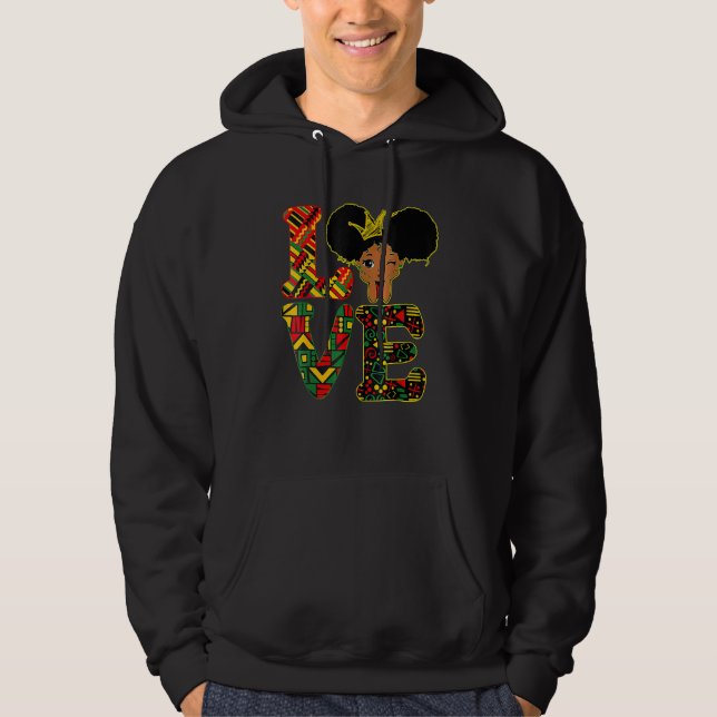 LOVE Black History Month Strong African Toddler Gi Hoodie (Vorderseite)