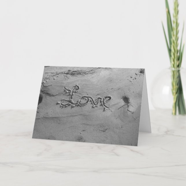 Love Black & White Greetings Card Karte (Vorderseite)