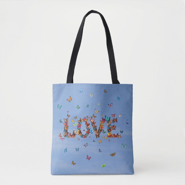 LOVE Blauer Himmel Schmetterlinge | Inspirierende  (Vorderseite)