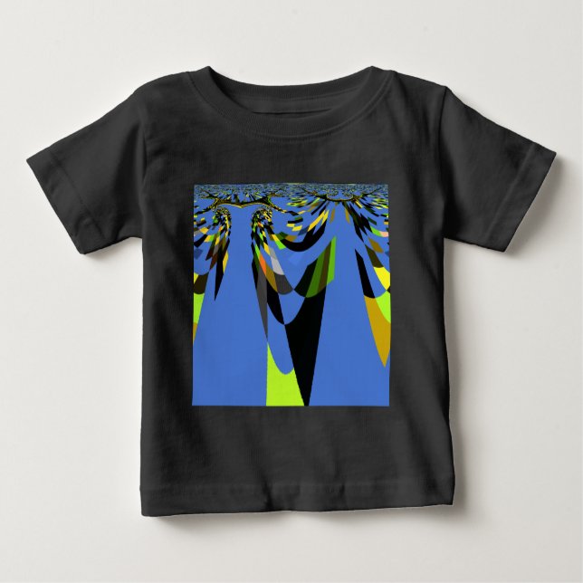 Love Blue African Tribal Motif Design Art Print Baby T-shirt (Vorderseite)