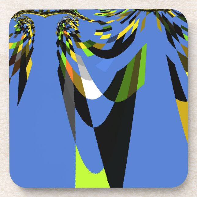 Love Blue African Tribal Motif Design Art Print Getränkeuntersetzer (Vorderseite)