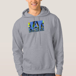 Love Blue African Tribal Motif Design Art Print Hoodie