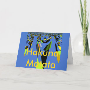 Love Blue African Tribal Motif Design Art Print Karte