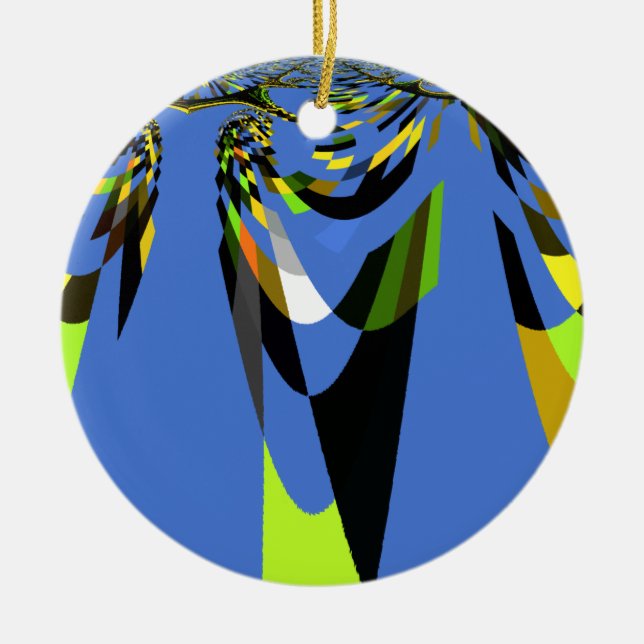 Love Blue African Tribal Motif Design Art Print Keramik Ornament (Vorne)