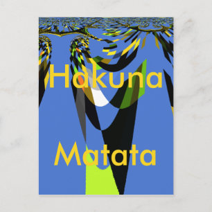 Love Blue African Tribal Motif Design Art Print Postkarte