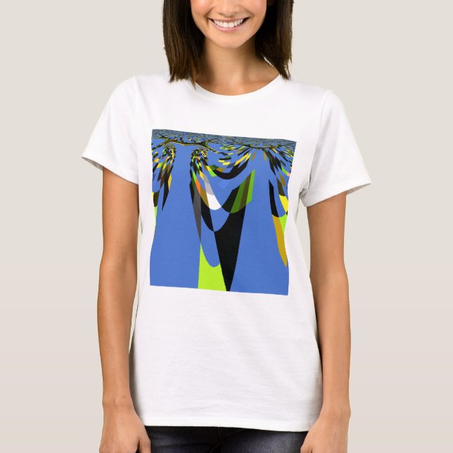 Love Blue African Tribal Motif Design Art Print T-Shirt (Vorderseite)