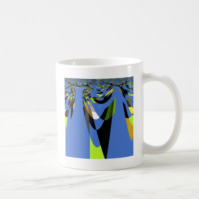Love Blue African Tribal Motif Design Art Print Tasse (Rechts)