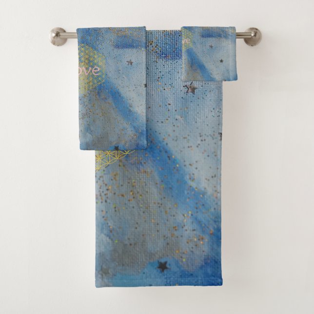 Love Blue Angel  Badhandtuch Set (Insitu)