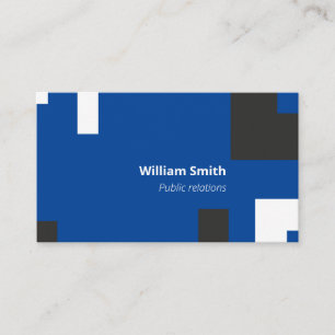 Love Blue Modern Square Formen Visitenkarte