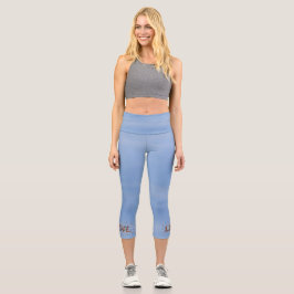LOVE Blue Sky Butterflies | Motivational Hope Joy Capri Leggings