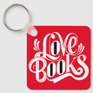 Love Books Calligraphy Design Schlüsselanhänger