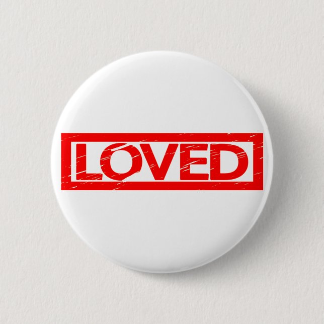 Love Briefmarke Button (Vorderseite)