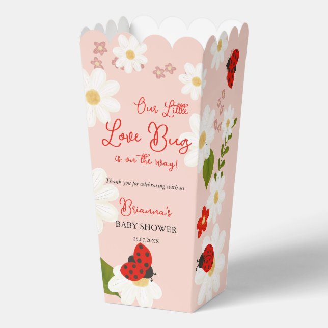 Love bug cute ladybug baby shower personalized geschenkschachtel (Vorderseite)