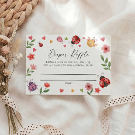 Love Bug Diaper Raffle Ticket   Begleitkarte