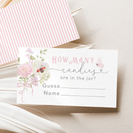 Love Bug How many Candies Baby Shower Begleitkarte